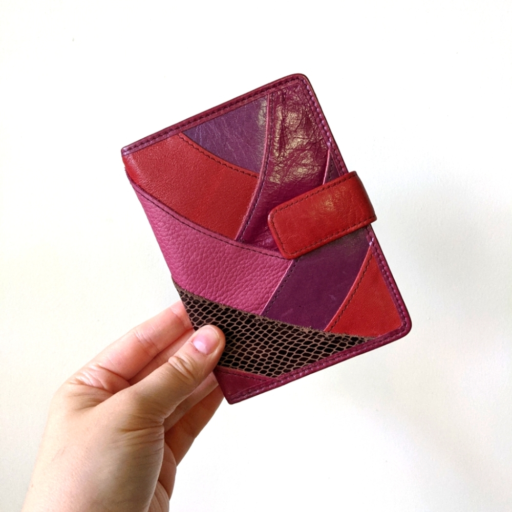 Fossil Leather Travel Passport Holder/Case/Wallet